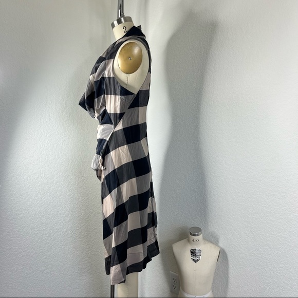 AllSaints Dellal Plaid Buffalo Check Cowl Mini Dress - Picture 4 of 9